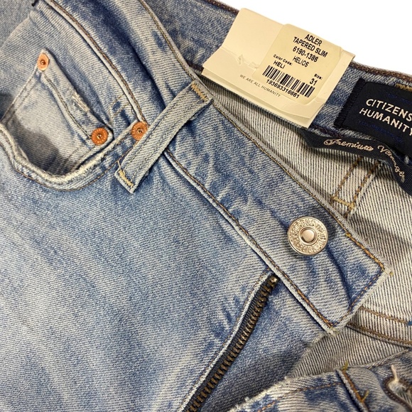 NWT Citizens of Humanity The Adler Tapered Classic Slim Stretch Jeans Heli 31 - Picture 8 of 15
